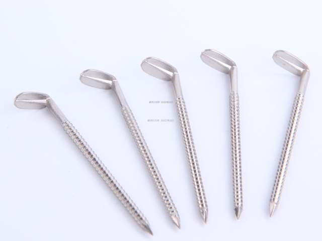 Stainless Steel Right Angel Ring Shank Nails