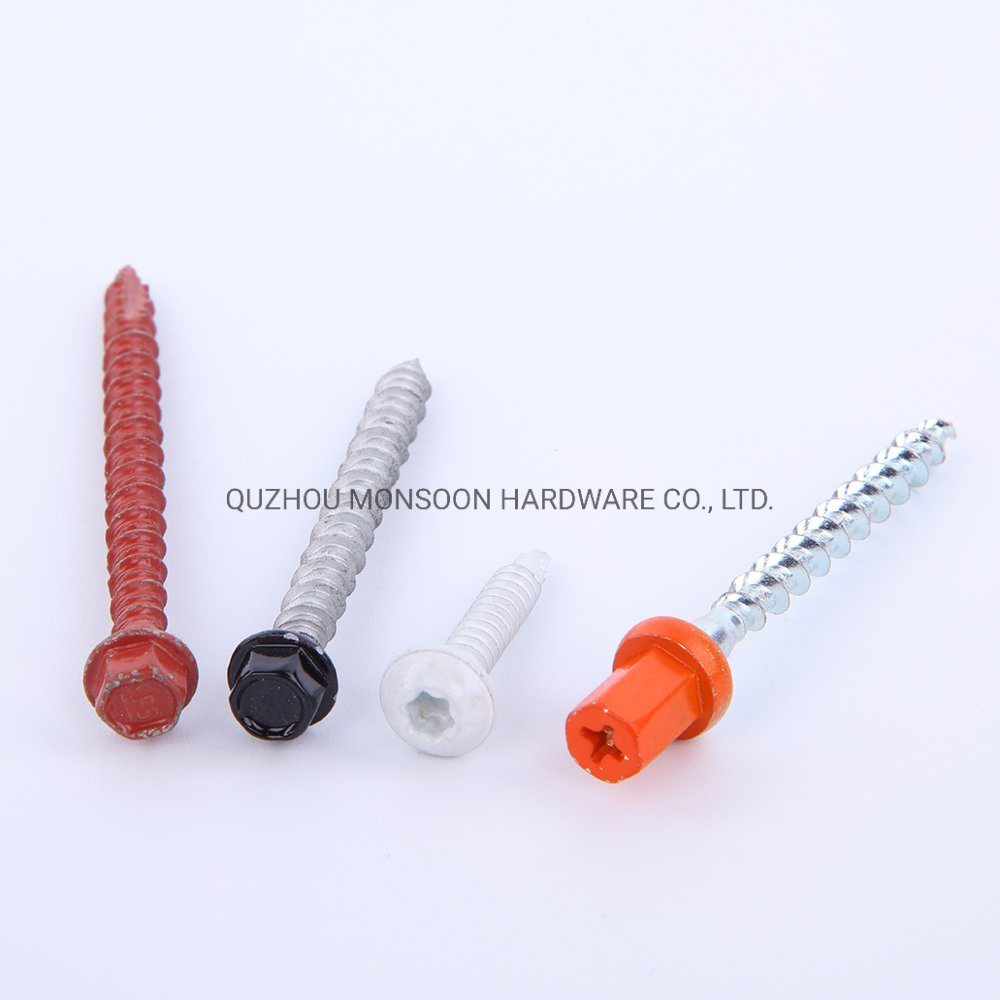 Painted Hex Head Threading Baking Finish Screw