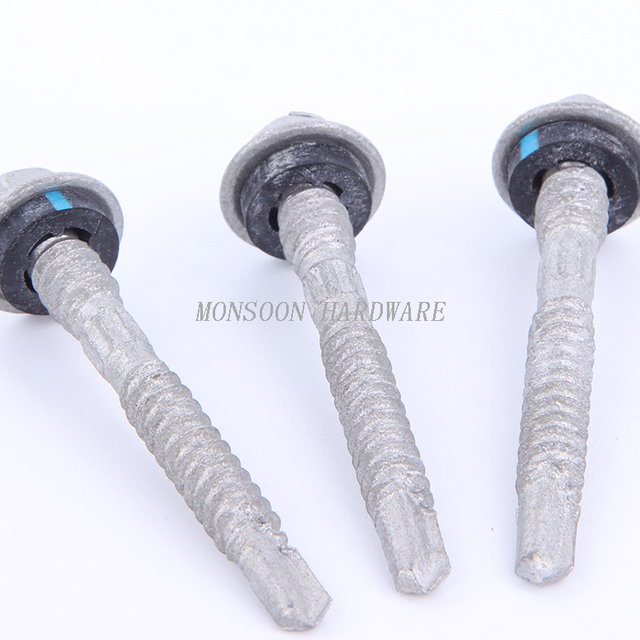 Hex Washer Head Self-Drilling Screws With EPDM Washer