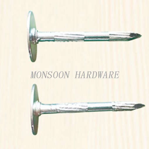 Washer Head Fluted Shank Concrete Nails