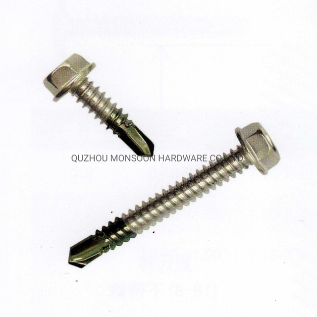 Stainless Steel Hex Head Bi-Metal Self Drilling Screws