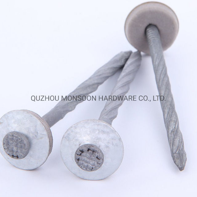 Umbrella Head Hot Dipped Roofing Nails with Washers