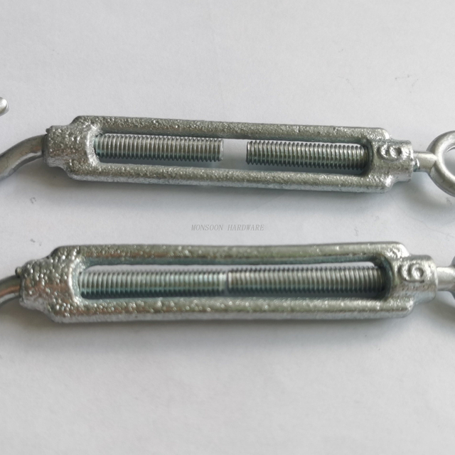DIN 1480 Electro-Galvanized Turnbuckles with Hook and Eye
