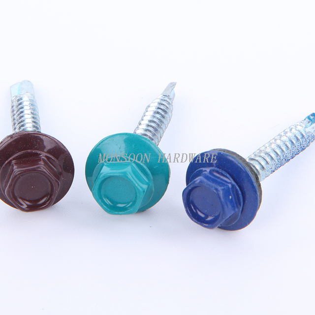 Painted Hex Head Roofing Screws