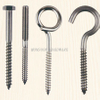 Stainless Steel Hexagonal Head/Double Threaded Dowel Hanger Wood Screw