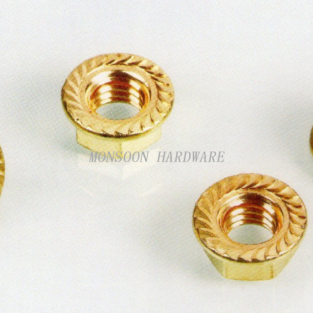 Brass Hexagon Head with Flange Nuts