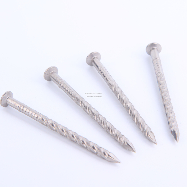 Stainless Steel Rose Head Rolled Screw Nails