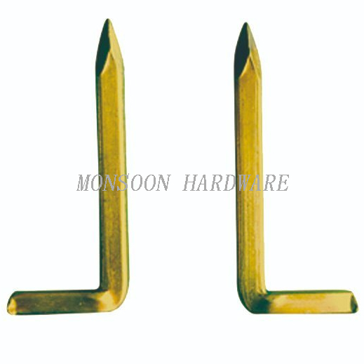 L Type Gold Plating Square Shank Nails