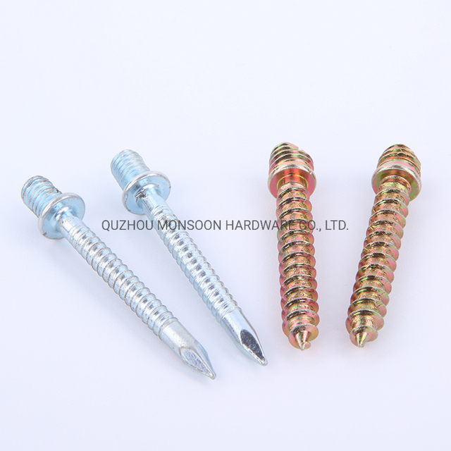 Carbon Steel Double Threaded Screws
