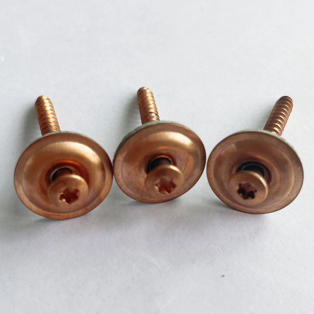 Coppered Stainless Steel Roofing Screws With Bonded Washer