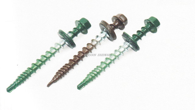 Painted Hex Head Shrink Point Roofing Screws