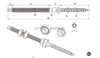 Solar Screws With Nut and Washer